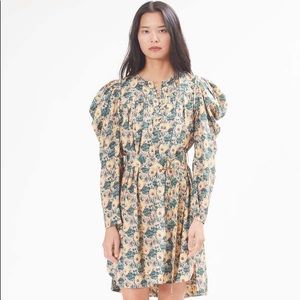 NWT Elaine Ulla Johnson Dress in Begonia Floral Silk Button Down size 2 $650